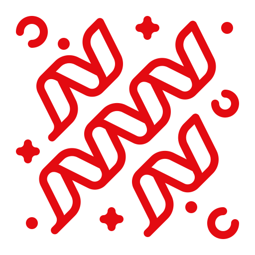 DNA-Symbol mit Sternen