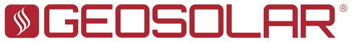 Red GEOSOLAR logo with a stylized white flame icon inside a red square to the left of the company name in uppercase letters.