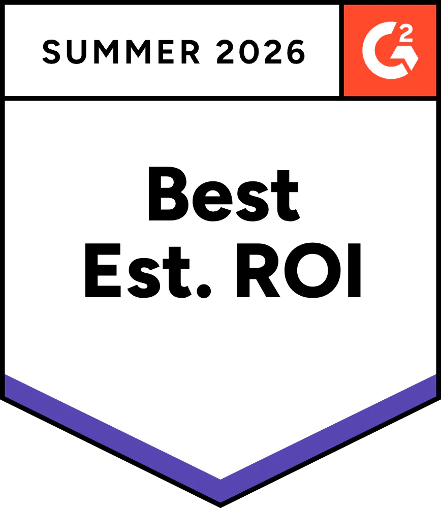 G2 Best Estimated ROI Summer 2026