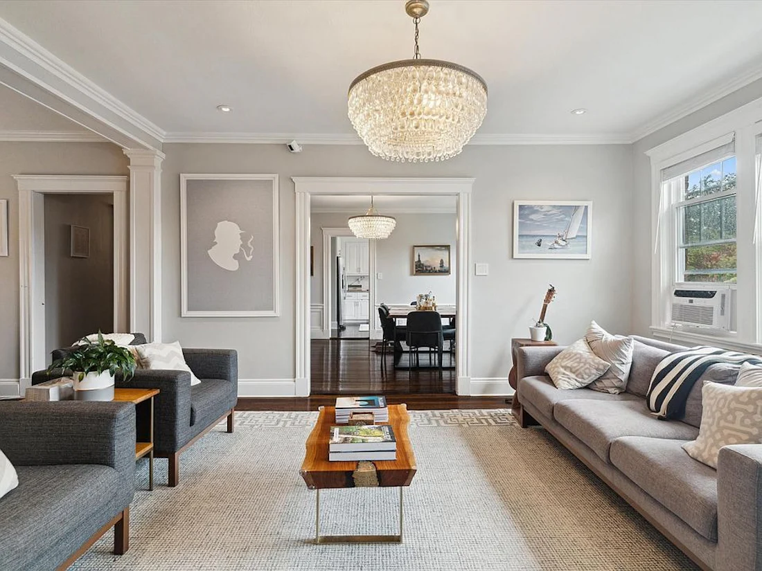 living room chandelier interior