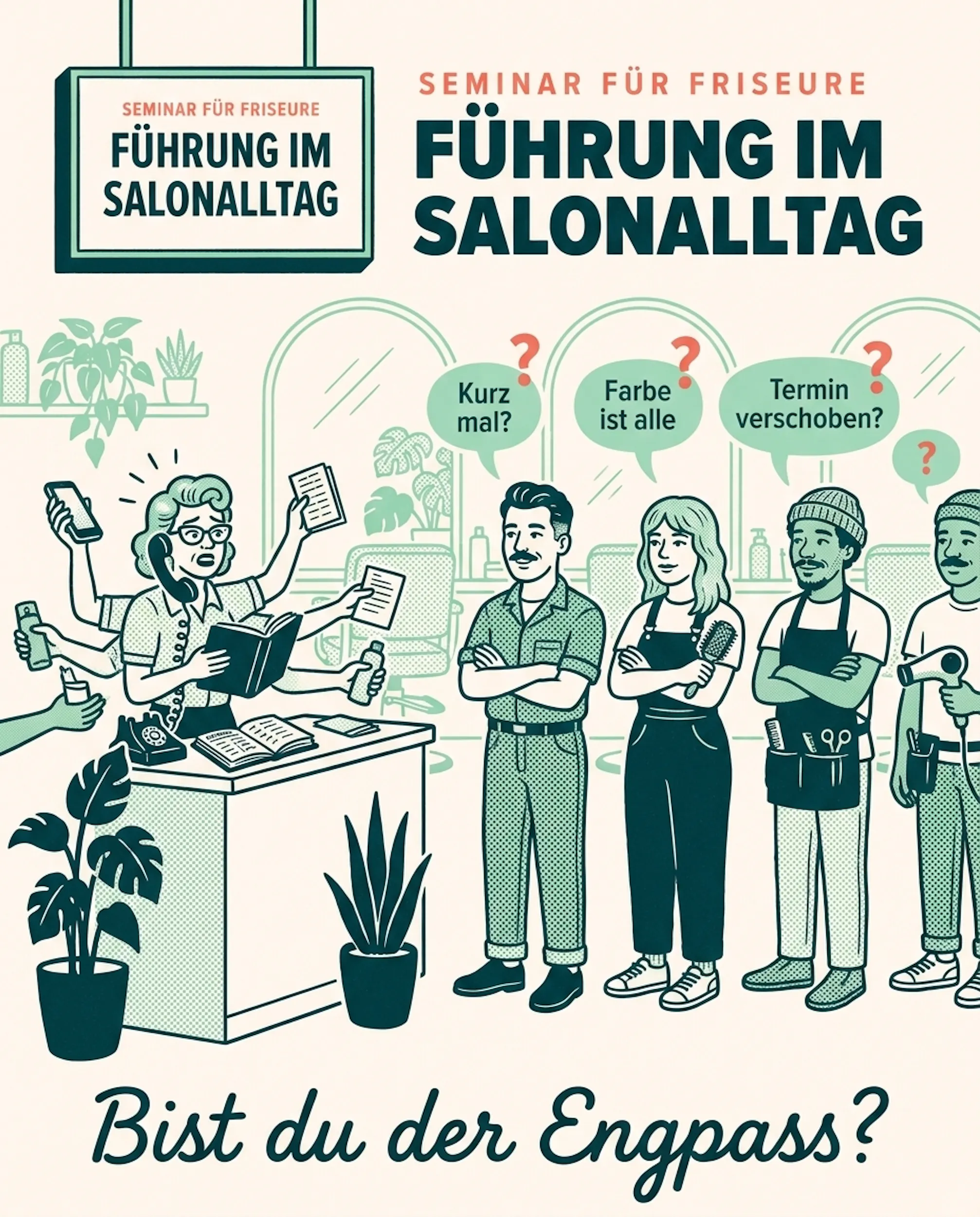 Illustration Salonalltag