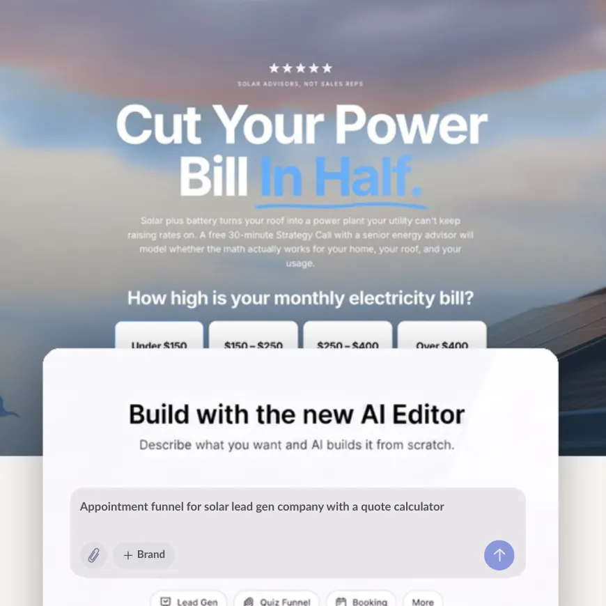 funnel builder screen
