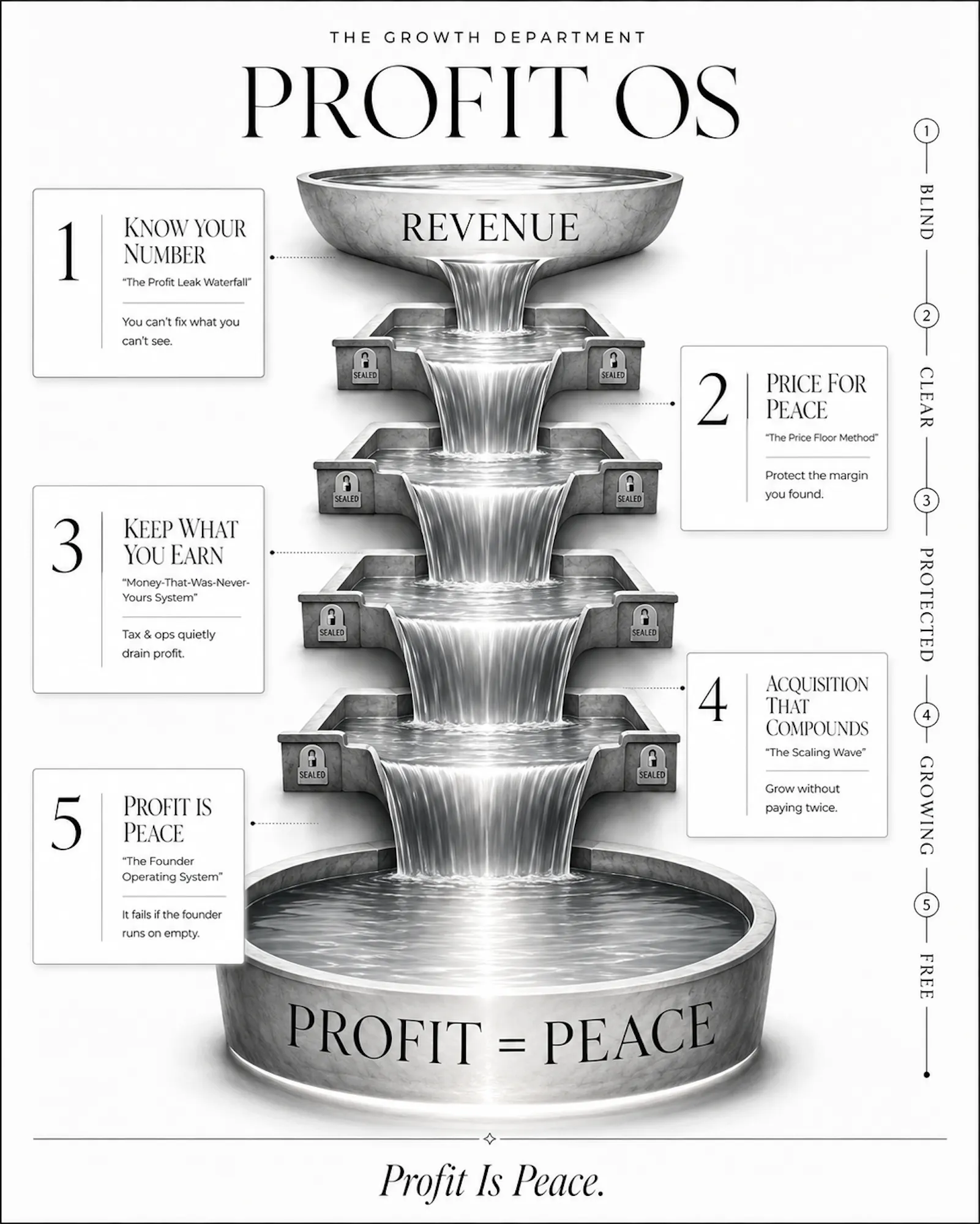 Profit OS five-level framework diagram
