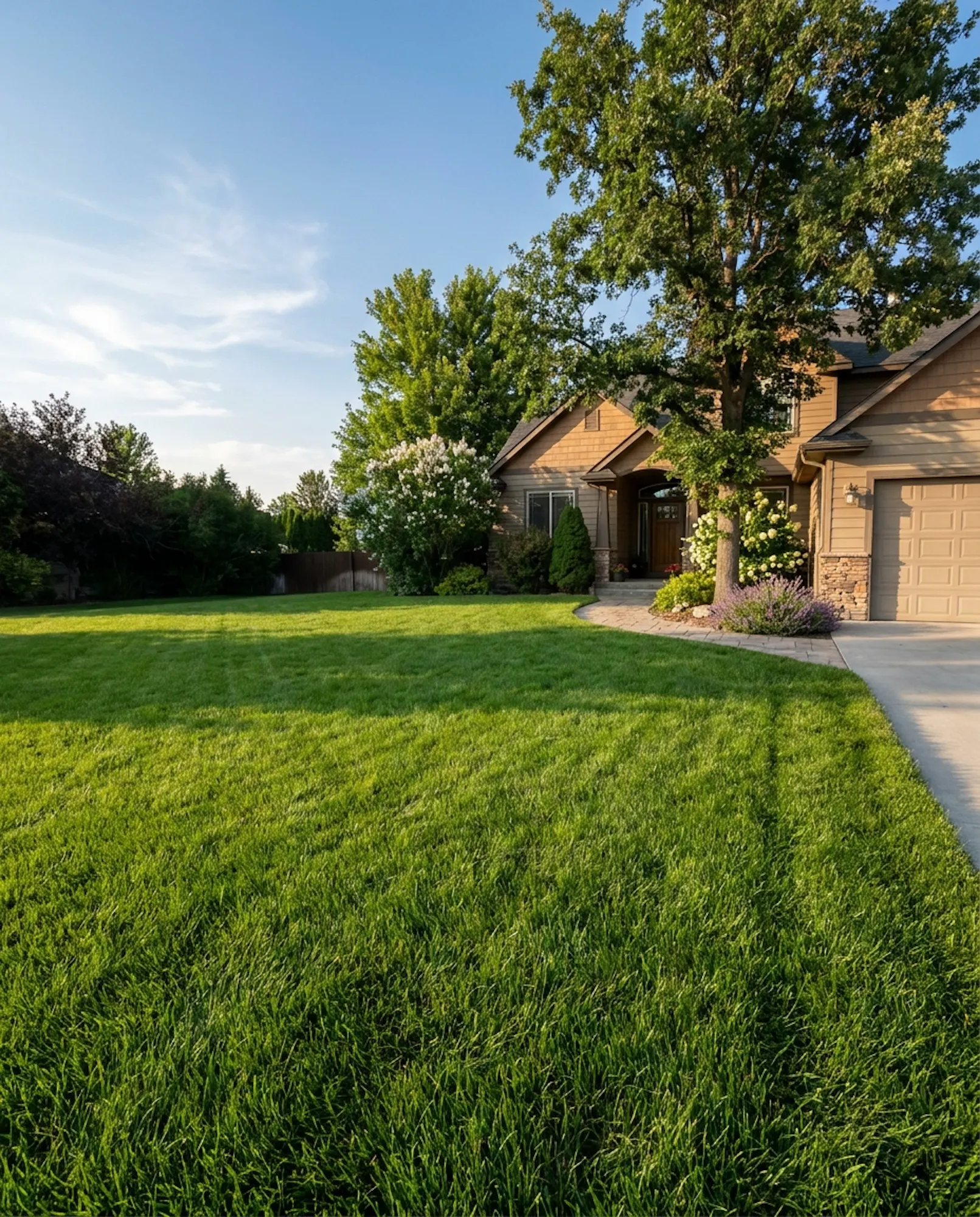 lush green lawn home