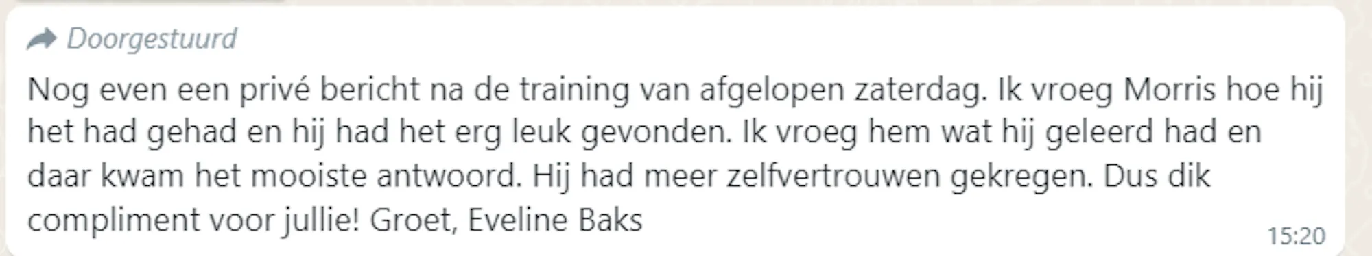 WhatsApp review van Eveline Baks