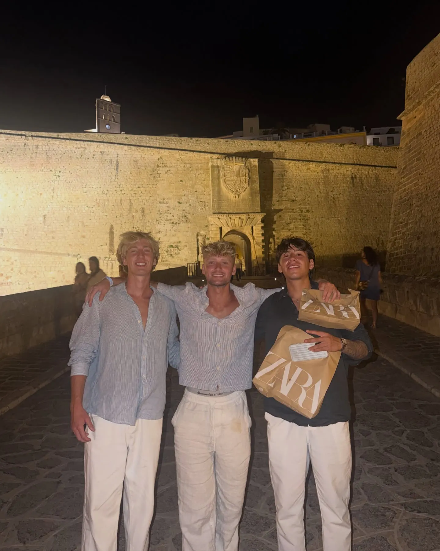 three men at night