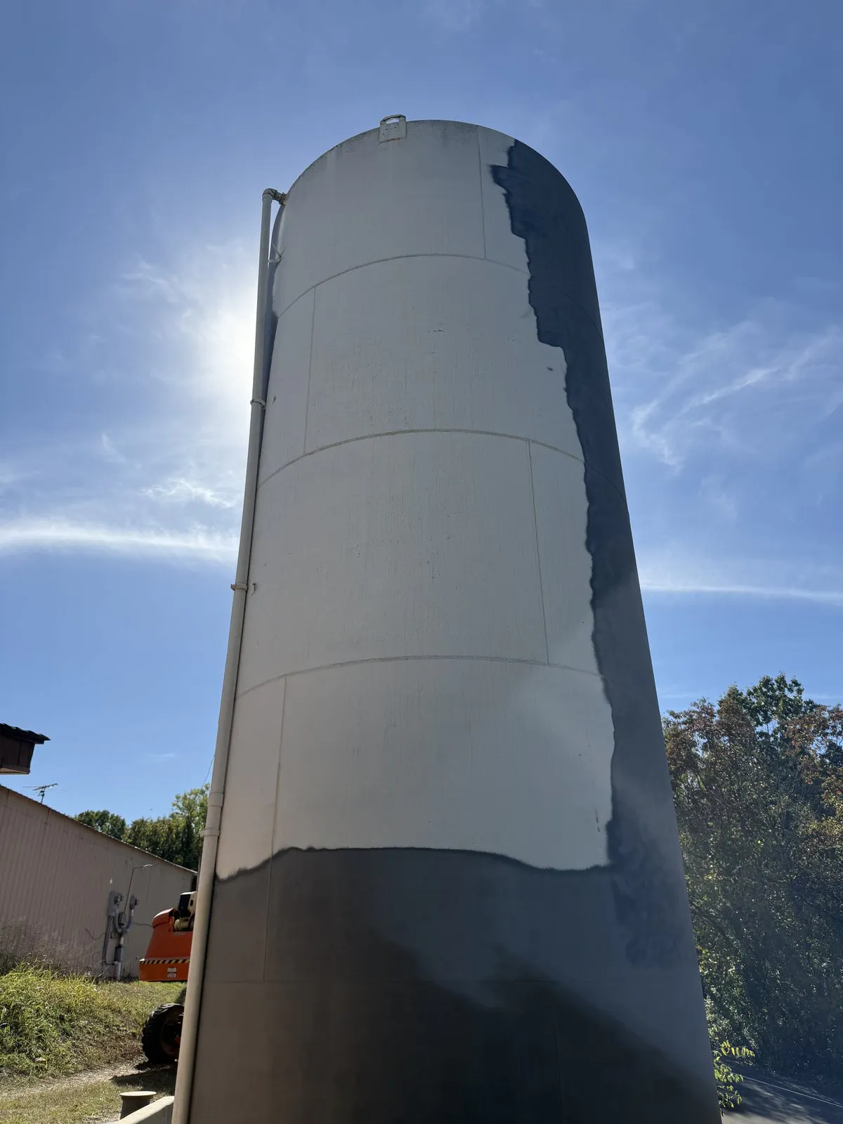 silo stripped down the middle