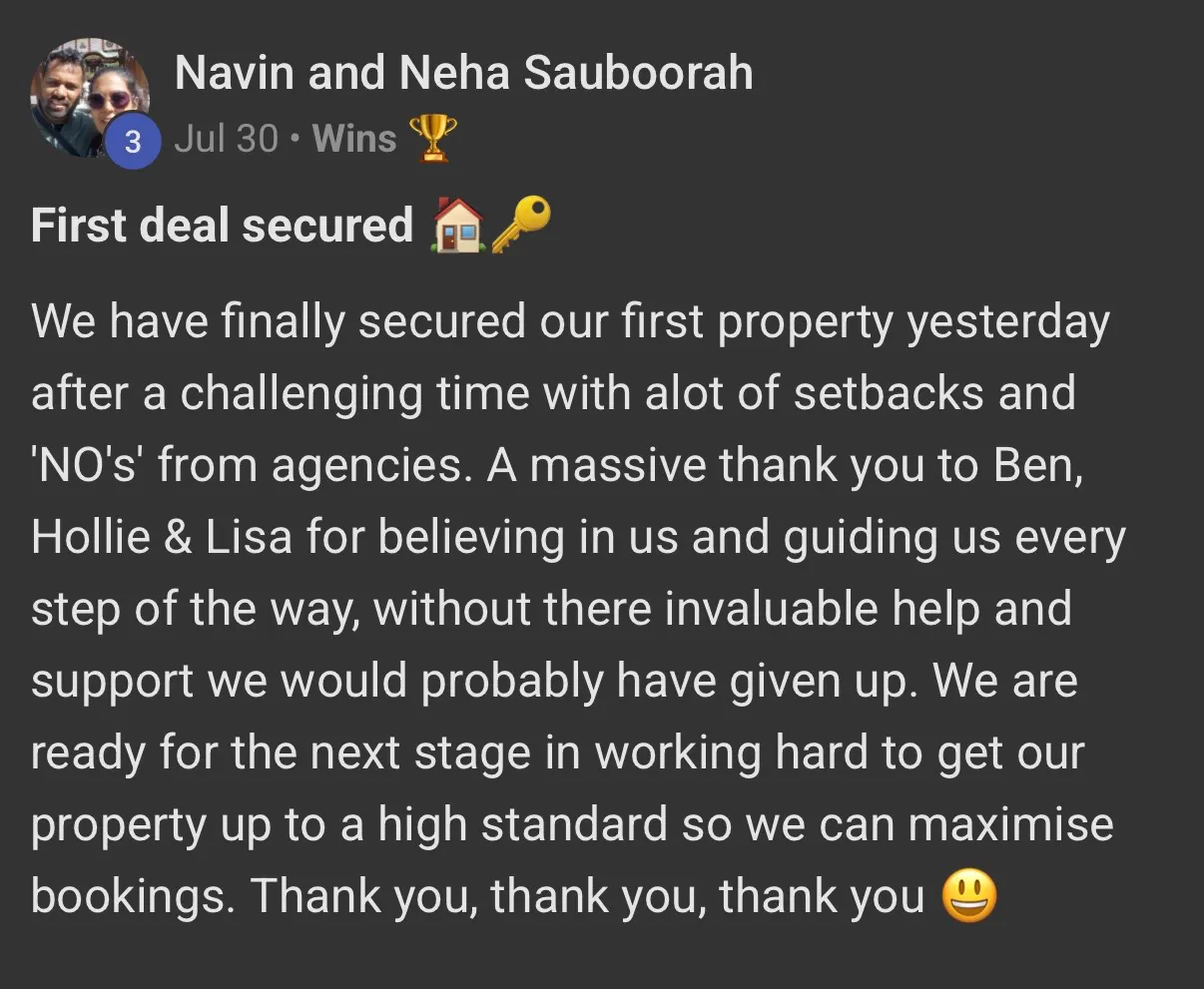 Navin and Neha: first property secured