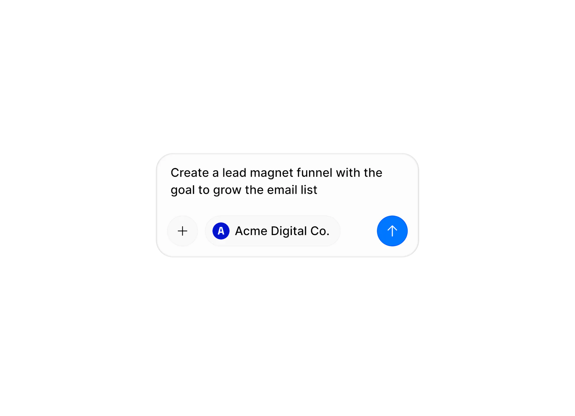 Funnel prompt input card
