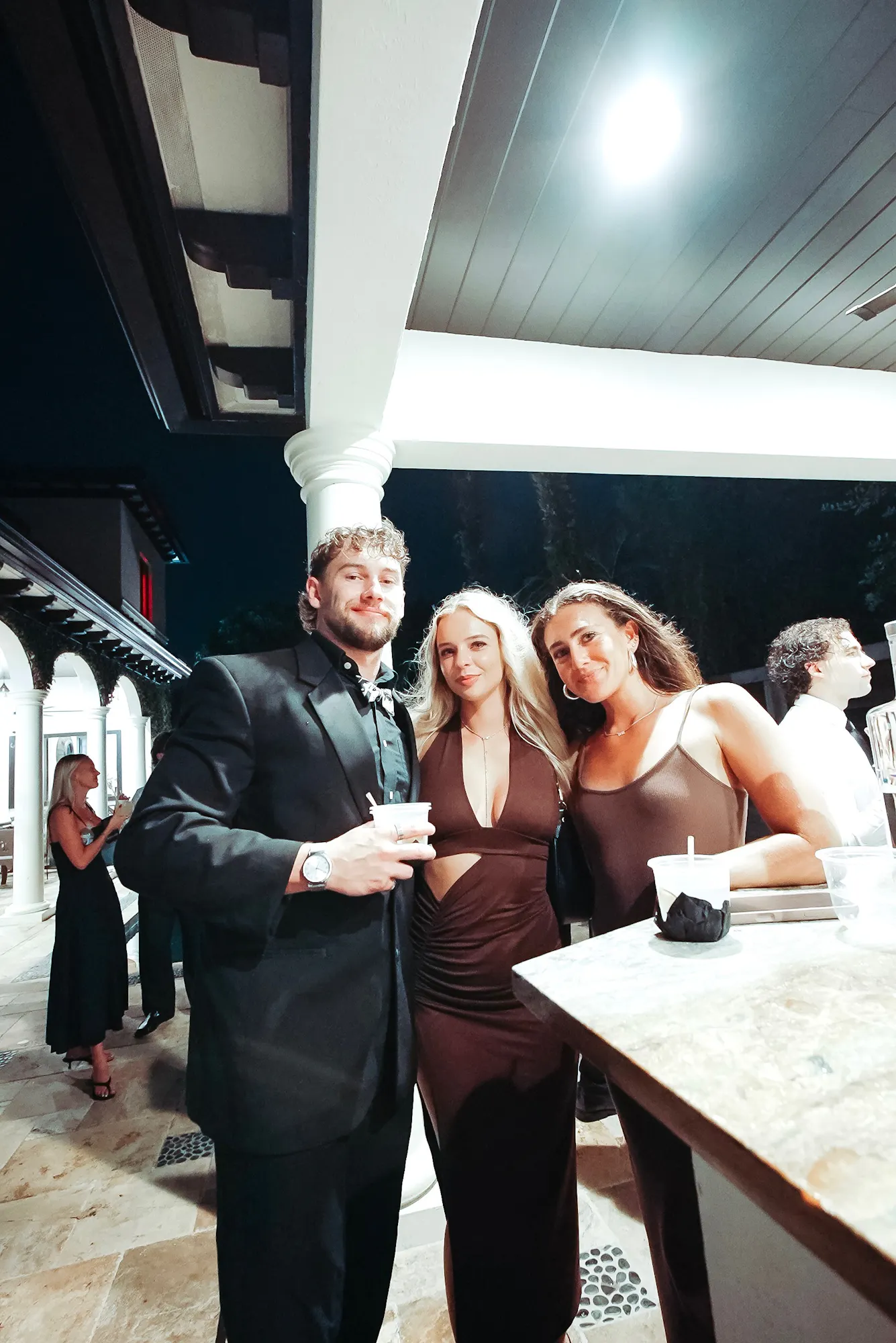 friends at an evening party