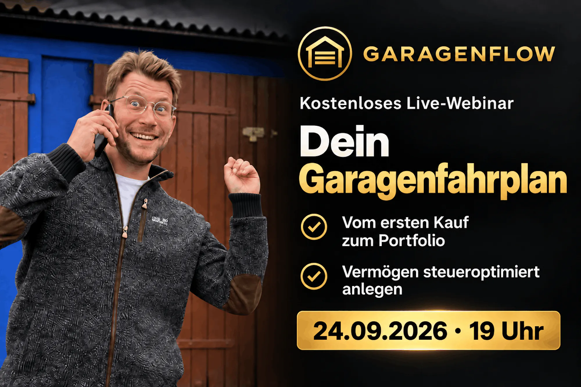 Webinar-Cover Garagenflow mit Termin