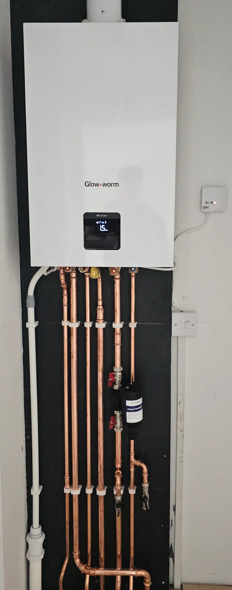 New combi boiler and pipework