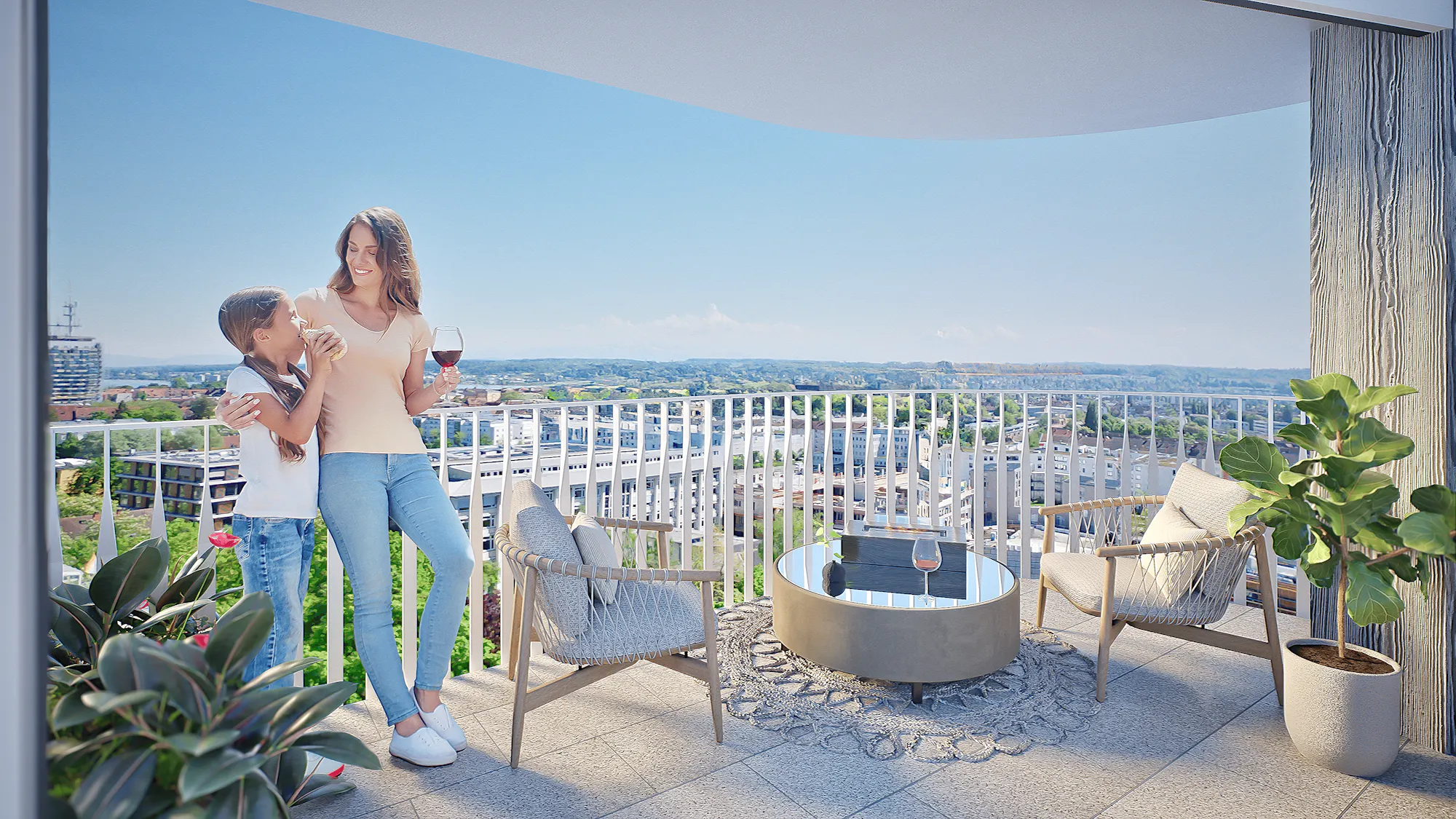 Dachterrasse mit Blick über Konstanz, Am Briel 53