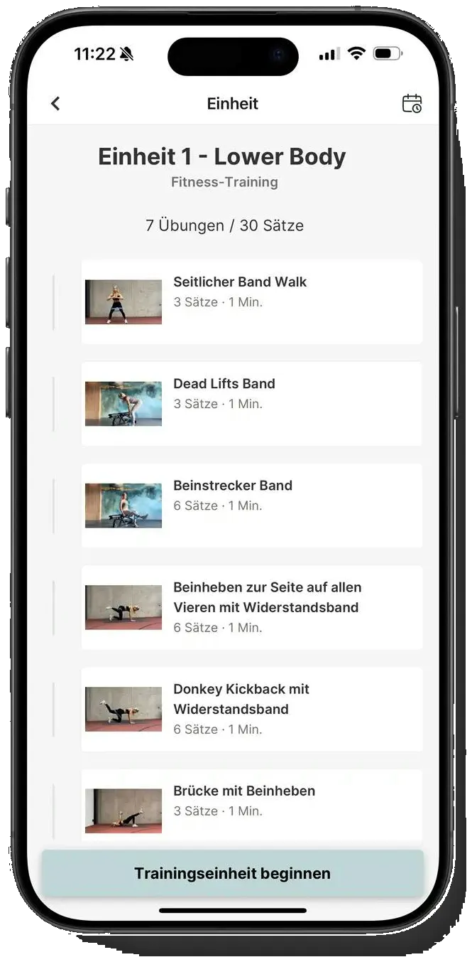 mybodyadvice App Trainingsplan