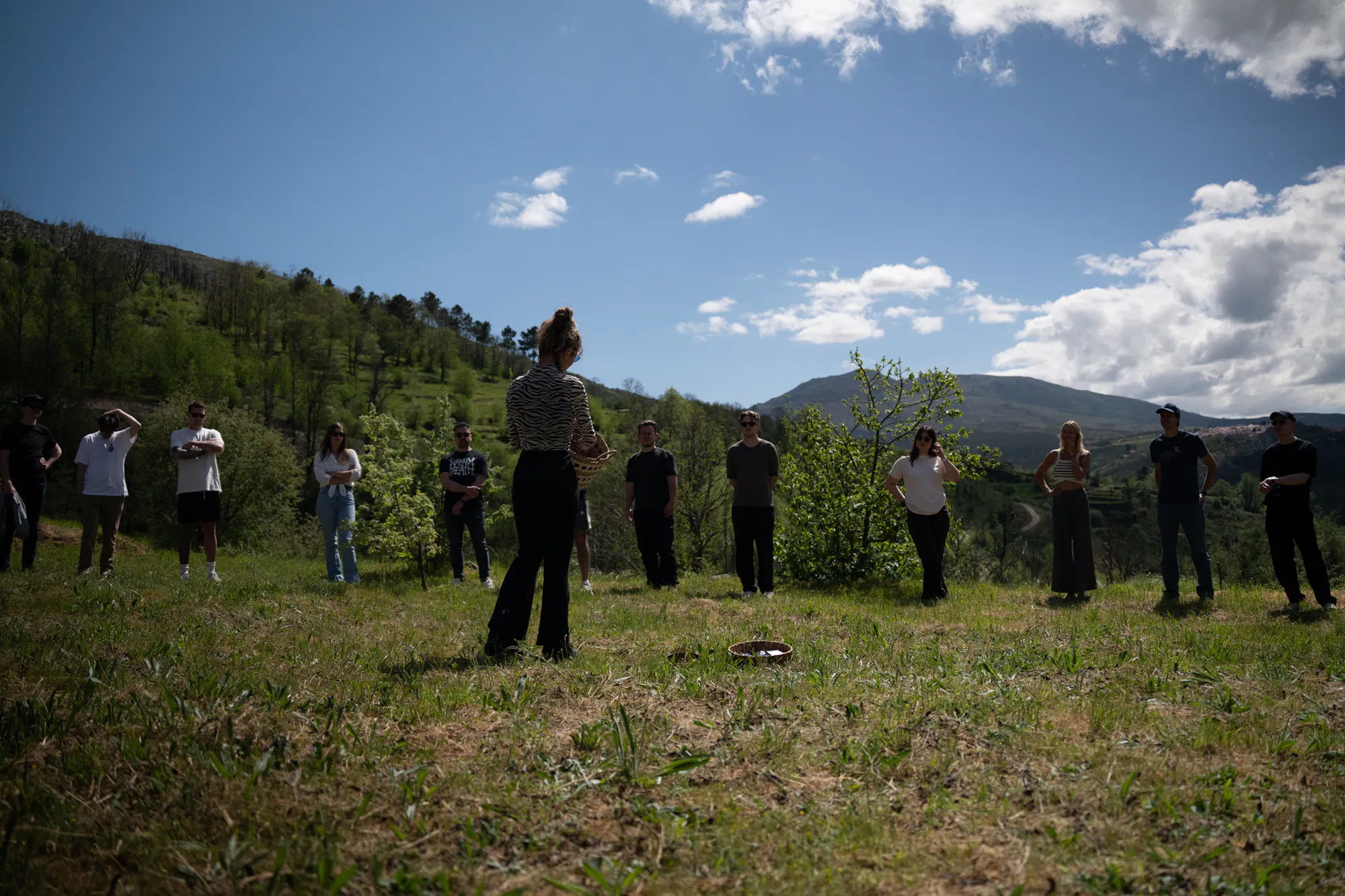 Morning circle in the hills