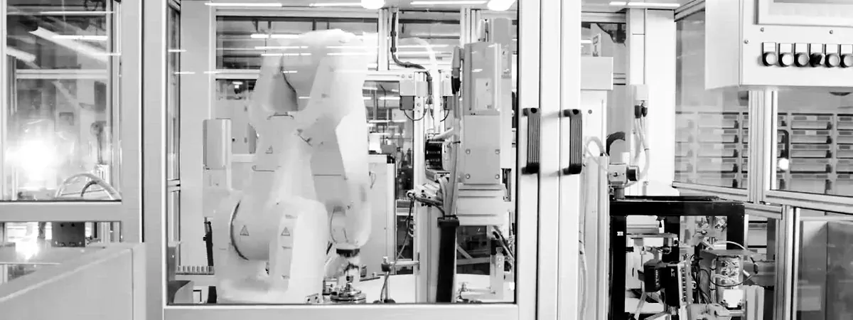 Robot cell with automation components
