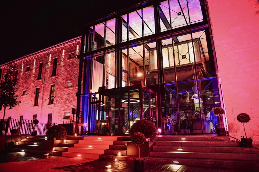 Das Hotel Liberty in Offenburg bei Nacht