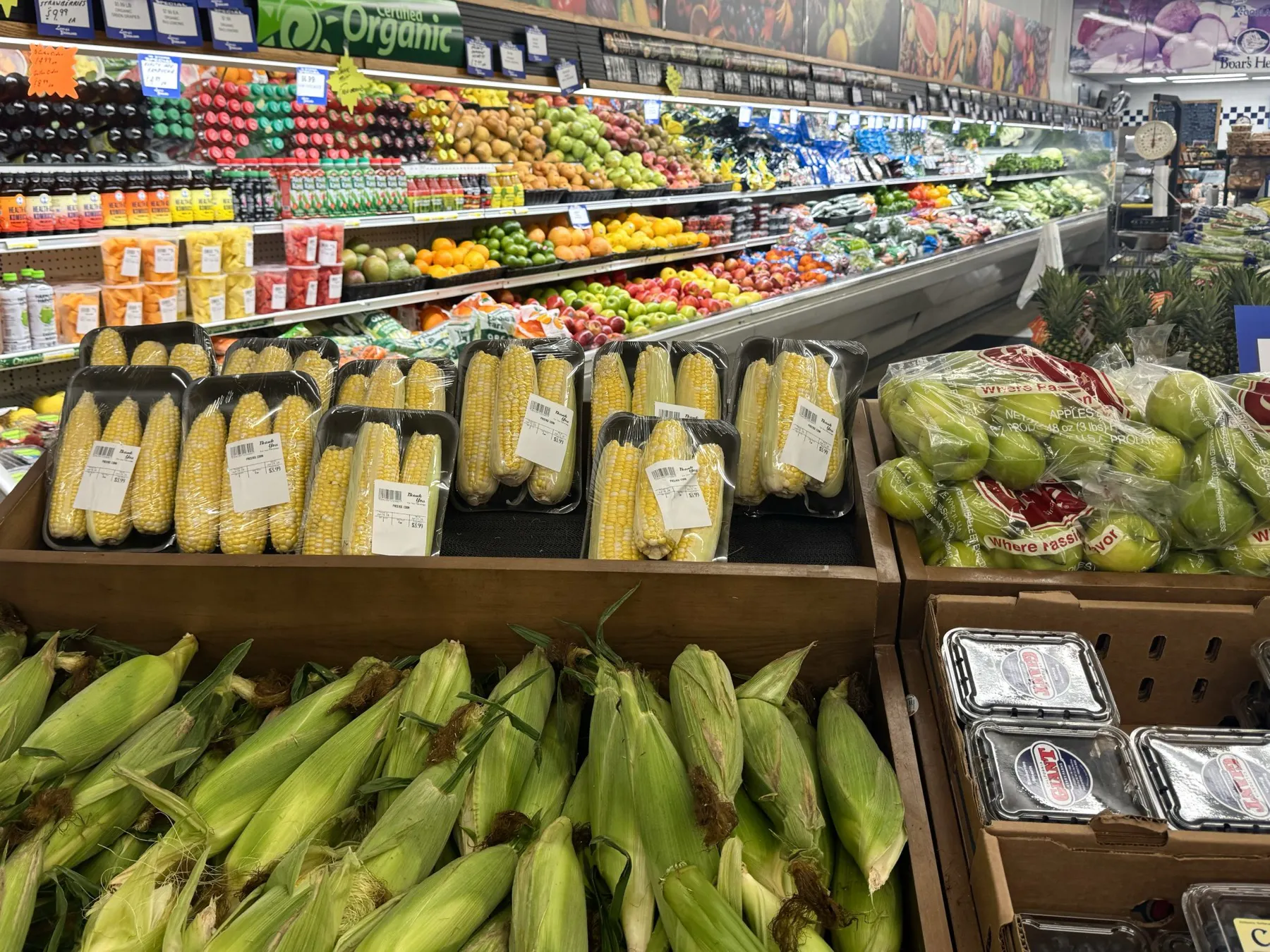Produce department at Larry's Foodland